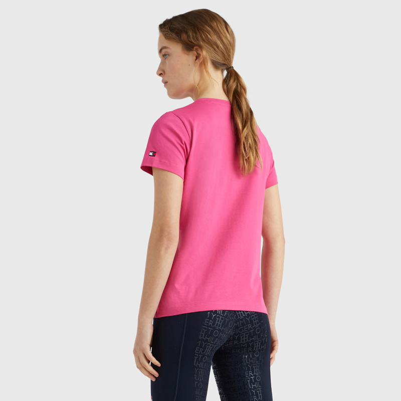 Tommy Hilfiger Women's Rhinestone T-Shirt - Hot Magenta-3